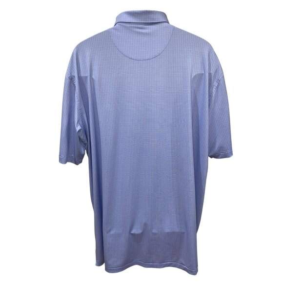 Peter Millar Summer Comfort Blue Pattern Polo Shirt XXL - Picture 3 of 5